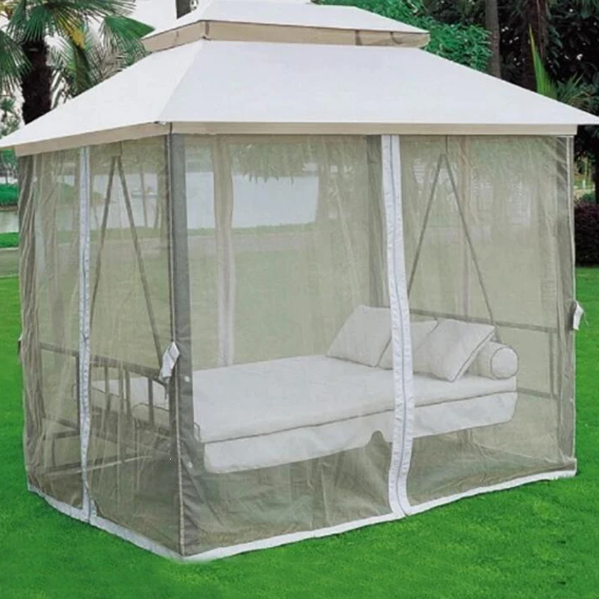 MSY-612 Multifunctional Outdoor Furniture Outdoor Three-Person Swing Sofa Sunbed Waterproof Sunscreen Sunbed Outdoor Beach Sofa