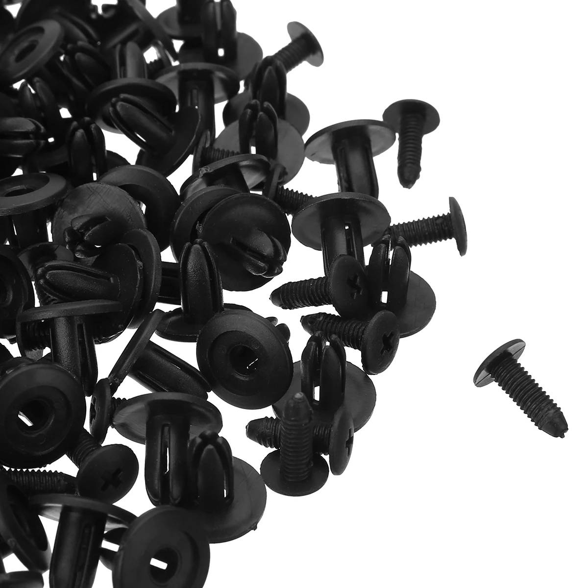 100Pcs/set 6mm Car Plastic Rivets Bumper Fender Retainer Fastener Push Clips Pin for Motorcycle Buses Cars Trains Planes