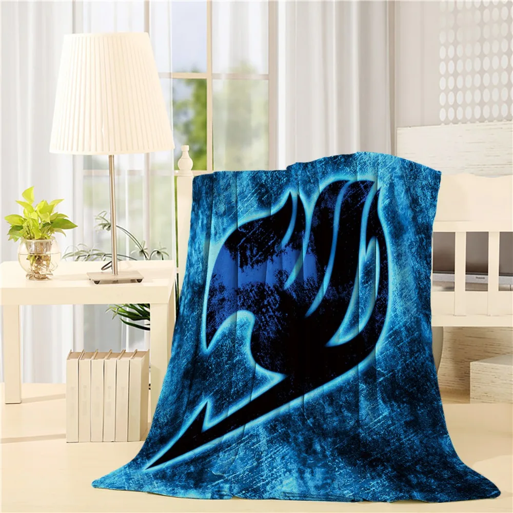 

Custom Best Fairy tail Flannel Throw Blanket Lightweight Cozy Bed Sofa Blankets Super Soft Fabric