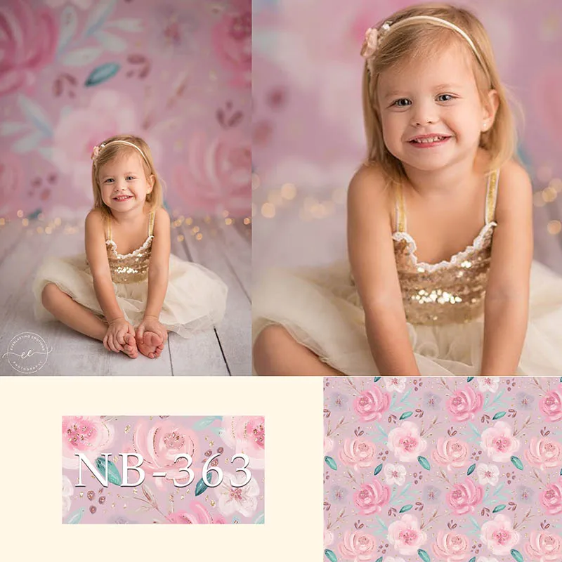 

NeoBack Photography Backdrops Newborn Pink Flowering Rose Photographic Background Baby Shower Decorations Photocall Photo Studio