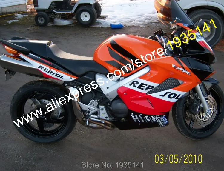 Для Honda VFR800 обтекатель 2002-2012 оранжевый REPSOL VFR 800 2002 2004 2006 2012 мотоцикл Обтекатели(литья под давлением