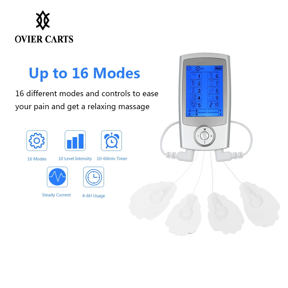 8\\16 Modes Electronic Pulse Massager Relax Stimulator Pain Relief Machine Muscle Body Relaxation Tool Tens Acupuncture Therapy
