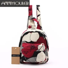 Annmouler, известный бренд, рюкзаки, винтажный хлопковый рюкзак, мини сумка на плечо для девочек-подростков, хиппи, ацтекская народная женская сумка