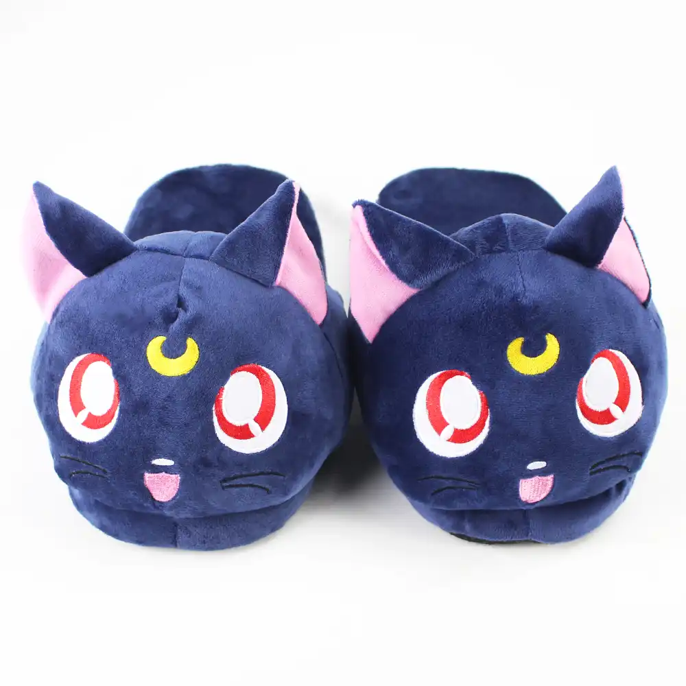 black cat slippers