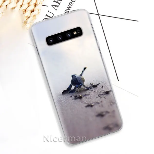 12 Чехол для телефона samsung Galaxy S10e S10 S8 S9 Plus S6 S7 Edge A40 A50 A70 M20 чехол морская черепаха милый Жесткий Чехол для ПК - Цвет: 12