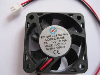 

2 pcs Brushless DC Cooling Fan 4010S 12V 7 Blade 40x40x10mm Black 2 Wires