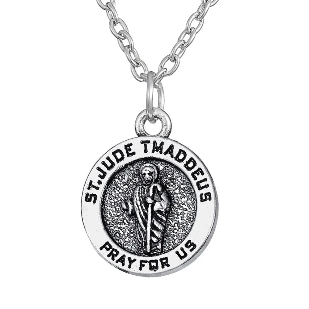 Dawapara St. Jude Thaddeus Pray For Us Medal Necklace Men women Jewelry