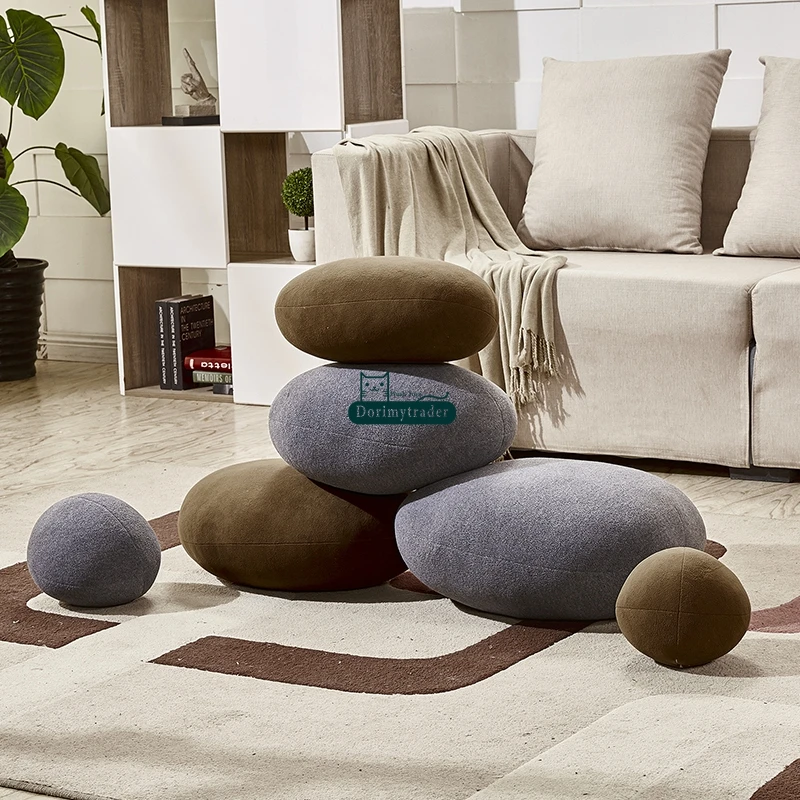 Dorimytrader Fashion Soft Sofa Emulational  Stone Plush Pillow Cushion Large 6 Pcs Nature DIY Kids Play Doll Home Decoration DY60786 (16)