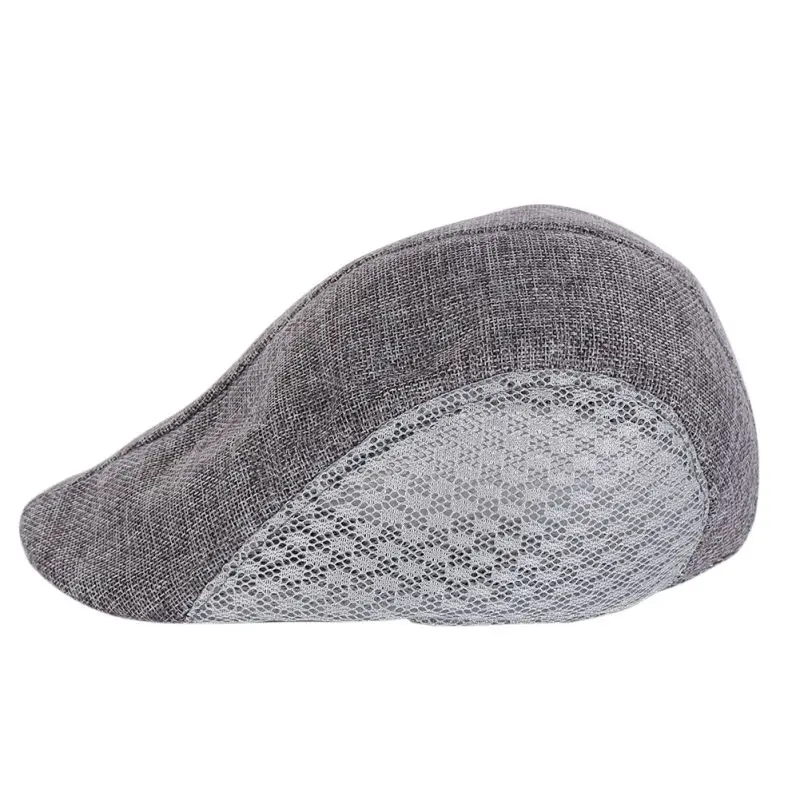 Casual Net Patchwork Cap Berets Men Women Hat Breathable Spring Summer Adjustable Hats Solid Chapeau Duckbill Caps Berets|Мужская кепка