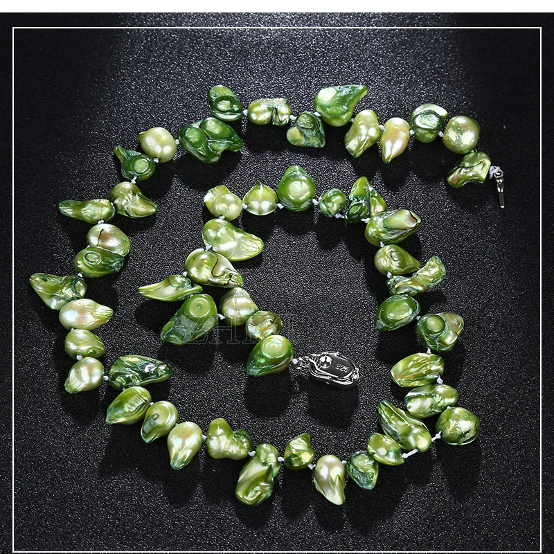 ZHIXI ожерелье из пресноводного жемчуга ювелирные изделия из натурального барокко Чокеры ожерелье s большой камень ожерелье женский подарок на день рождения TX214