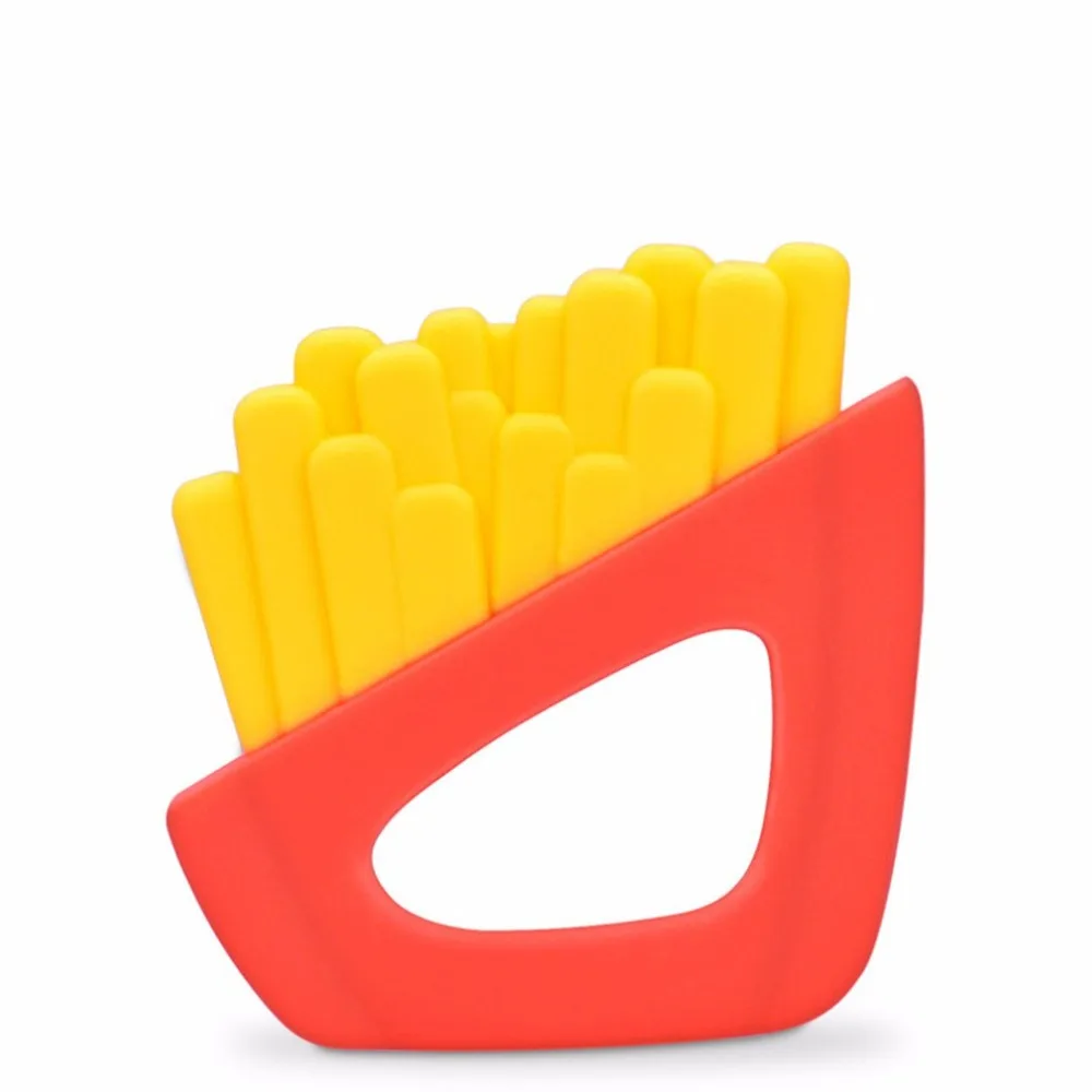 

High Quality Baby Teether Soft Silicone French Fries Teething Toy BPA Free Safety Kids Teether Chewing Toys Oral Gum Teeth Care