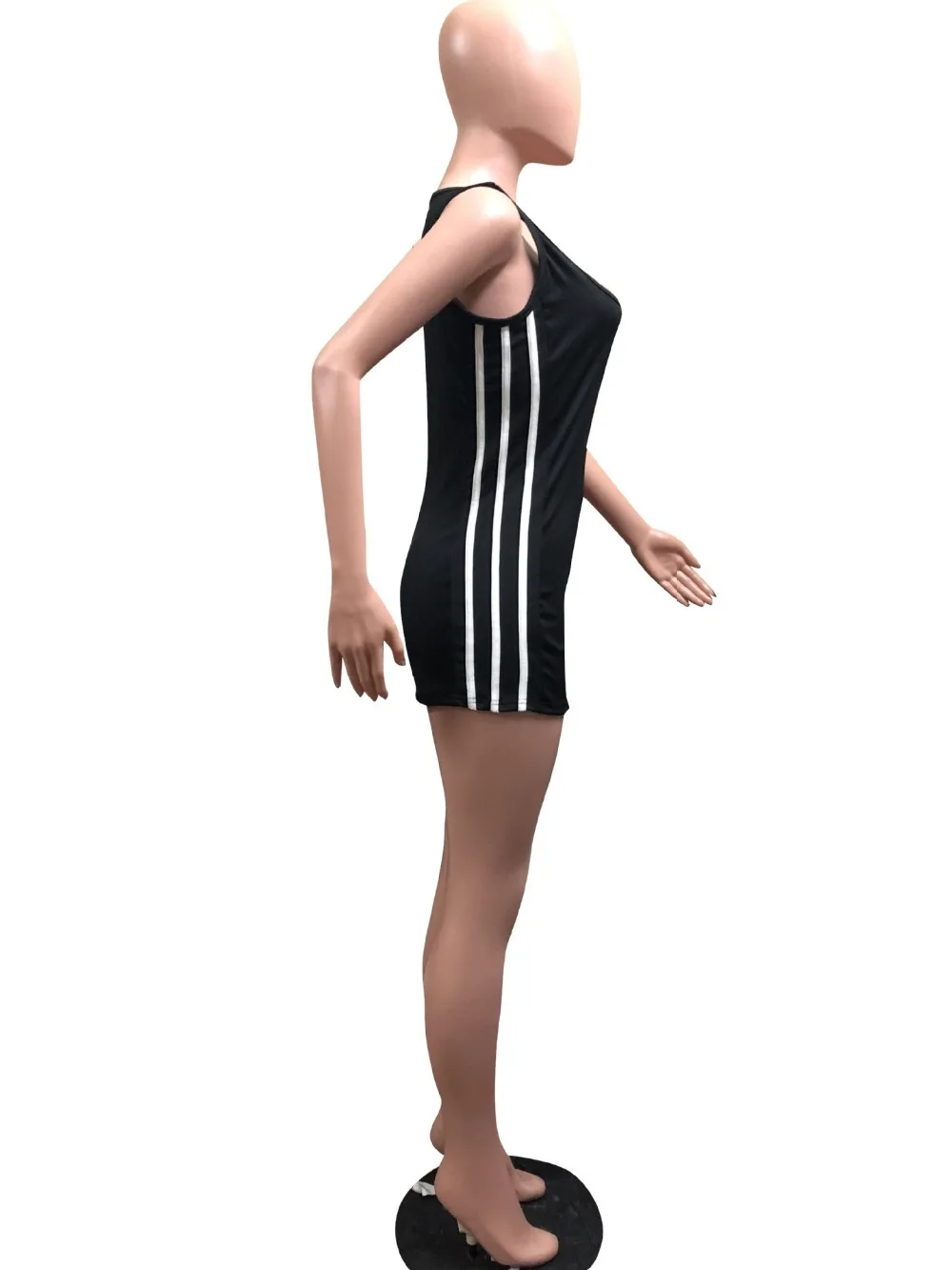 Summer Casual Mini Bodysuit Tracksuit Side Striped Women Sporting Jumpsuit Sleeveless Shorts Romper Playsuit Fashion Overalls