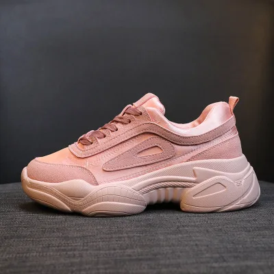 NEW Women Chunky Sneakers Platform Spring Shoes Woman Casual Footwear Female Pink Sneaker dames Dad Shoes trainers basket femme