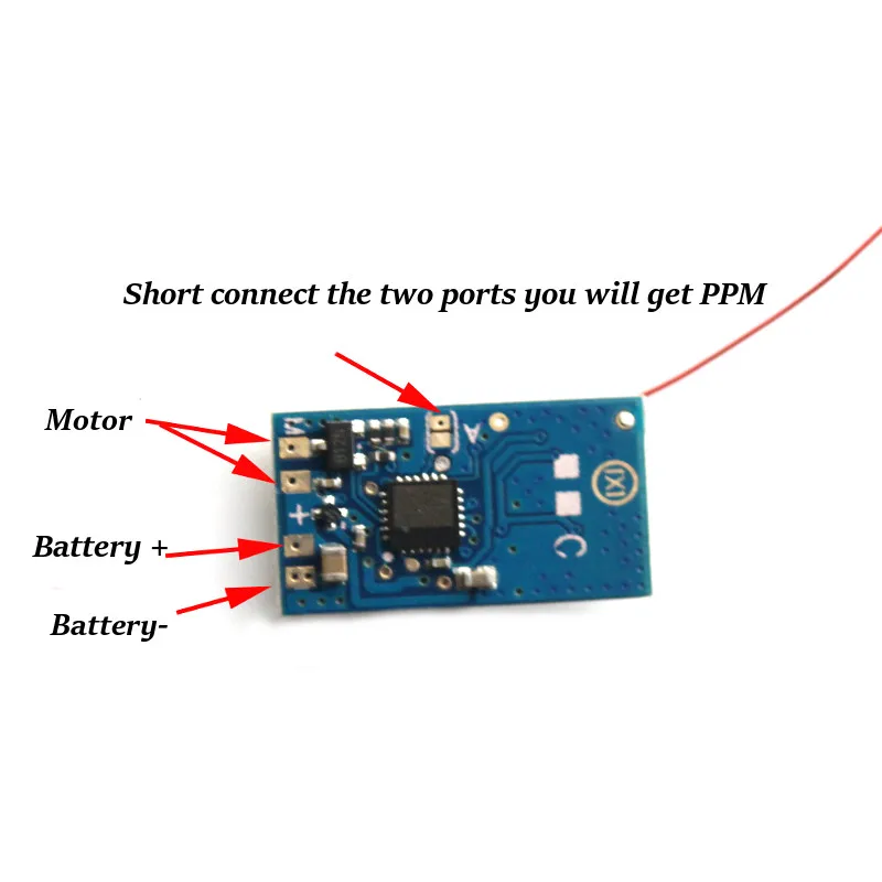 2,4G Micro Mini совместимый, Flysky AFHDS 2A приемник PPM PWM для радиоуправляемого дрона FPV гоночный самолет Встроенный Матовый ESC