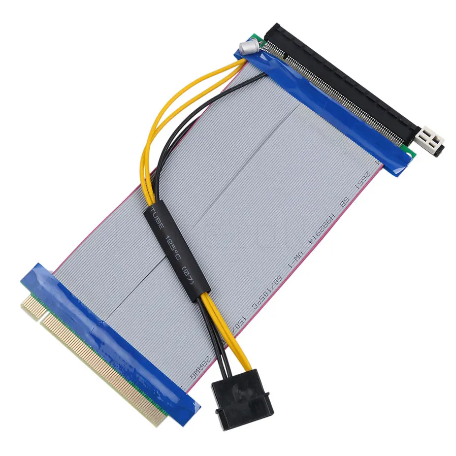 Kebidu 19 см Molex power PCI E 16X to Riser Card адаптер преобразователь удлинитель Гибкий плоский