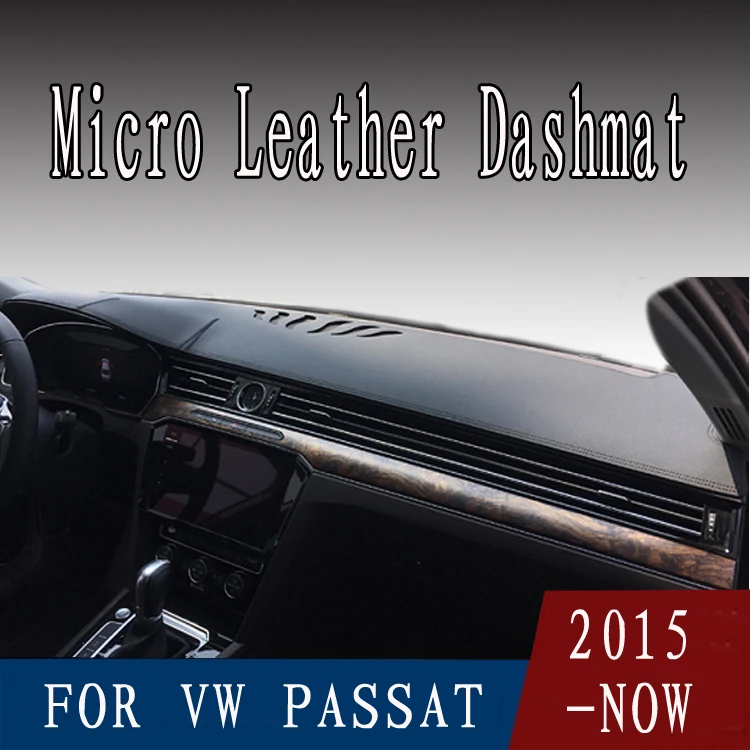 For vw Volkswagen Passat B8 2015 2019 micro leather dashmat dashboard