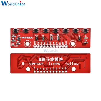 

8-Channel Infared Tracing Sensor Detector 8bits Tracking Module For Arduino Diy Smart Car Robot Laboratory 5V DC