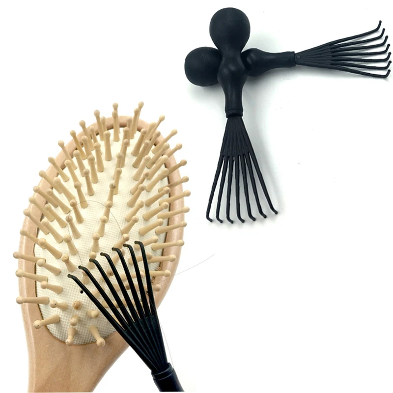 

1PCS Black Hair Brush Comb Cleaner Embedded Tool Plastic Cleaning Remover Handle New Soft Hair Comb Cleaning Tools Bathroom