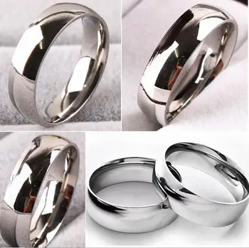 

100pcs Comfort fit Quality 6MM band Stainless Steel Wedding Rings Engagement Rings for Men and Women Wholesale Jewelry Lot