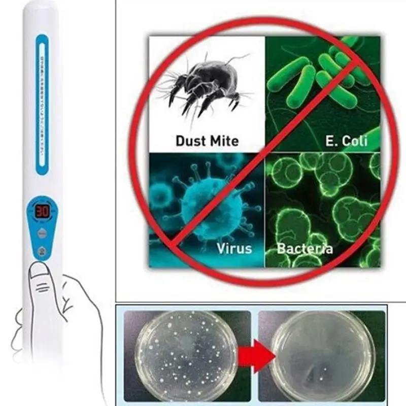 SANQ портативный УФ дезинфицирующее средство, палочка для рук, ультрафиолетовый светильник, стерилизатор для уничтожения бактерий, зародышей, Многофункциональный УФ-стерилизатор, штепсельная вилка США