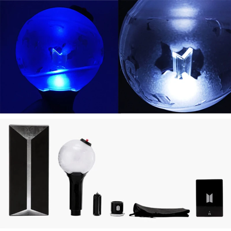 2019 Kpop luz ejército bomba BTS Ver.3 palo de luz Bangtan niños concierto brillo lámpara Lightstick V Fans regalo luminosa Juguetes LOMO tarjeta - 3