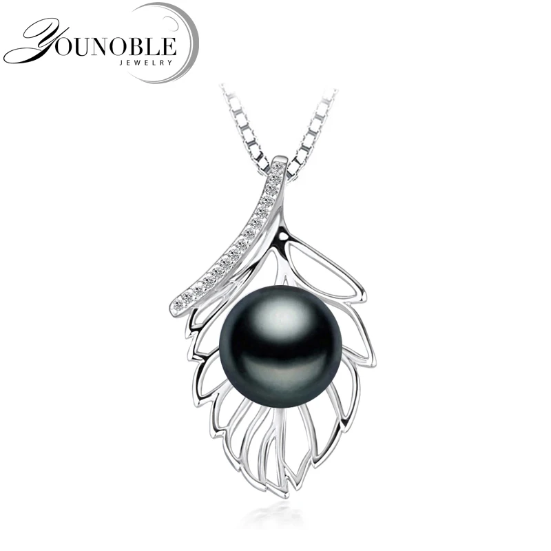 

Fashion white black grey tree 925 silver pendant women,trendy anniversary gift natural freshwater pearl pendant jewelry