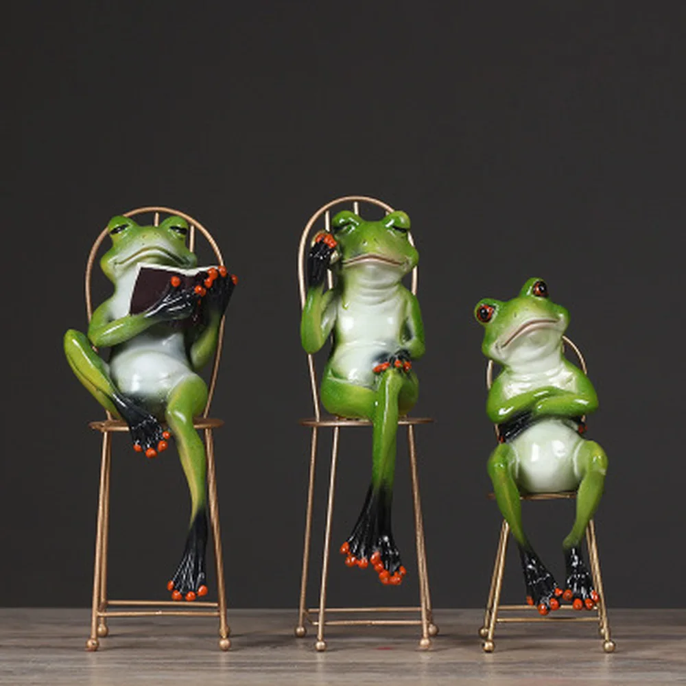 Pastoral creative model decoration home living room desktop frog