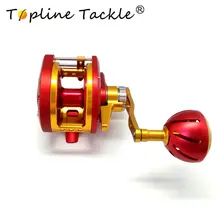 Topline Tackle 2018  slow jigging reel boat 50kg right handle Saltwater Trolling Drum Reels sea Fishing Baitcasting reel