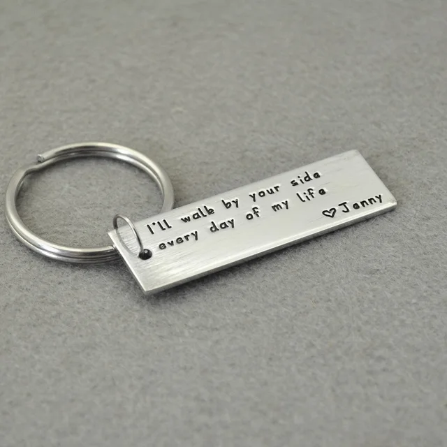 custom keychains personalized key rings rectangle engraved key
