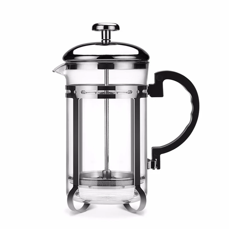 

600Ml Stainless Steel Glass Hollow French Filter Tea Coffee Pot Press Plunger Coffee Pot Heat-Resistant Classic Glass Coffee P