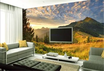 

Custom Any Size 3d Wallpaper Autumn Sunrise, Alpine Scenery, Autumn Living Room Bedroom Background Wall Decoration Mural Wallpa