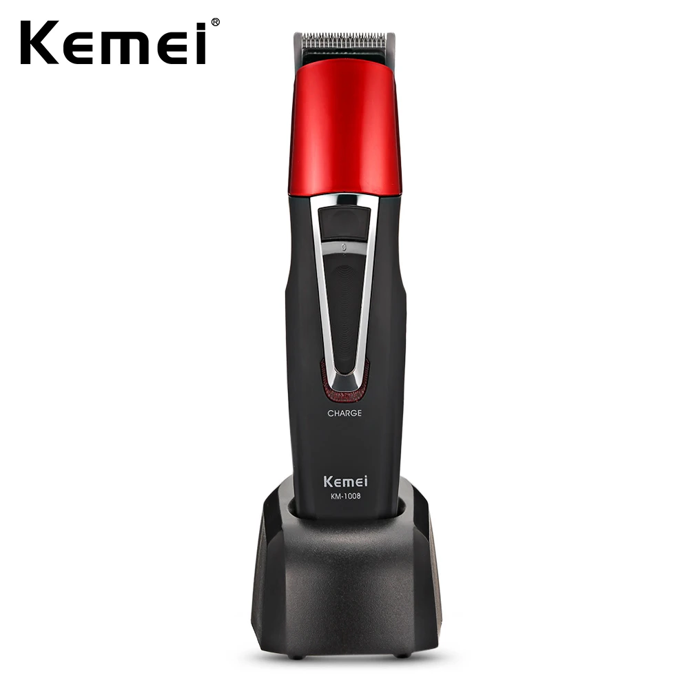 

Kemei KM-1008 Cordless Rechargeable Hair Clipper Beard Trimmer Portable And Adjustable Long Working Time Styling Haircut Tool