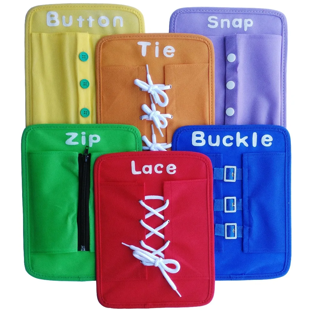 Montessori Learn to Dress Boards Early Learning Basic Life Skills Toys