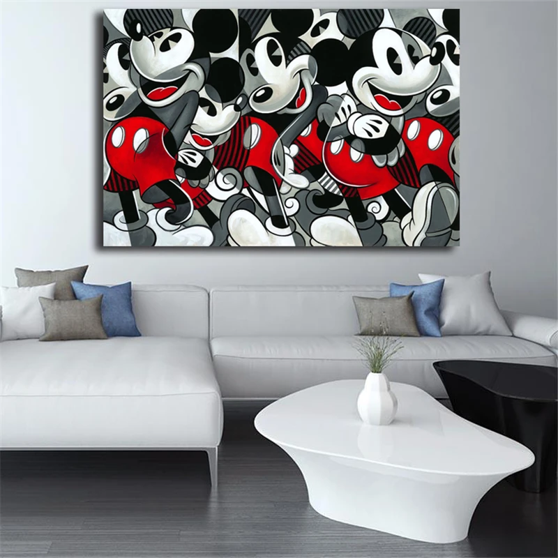 Mickey Mouse Wall Of Mickey HD Wall Art Canvas Poster And Print Canvas