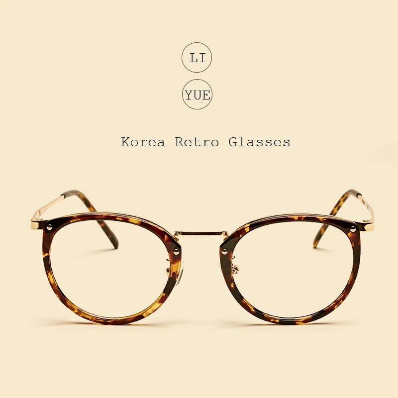 

LIYUE Vintage Decoration oval glasses frame Brand Designer Spectacle plain glasses Clear lens optical frame Prescription eyewear