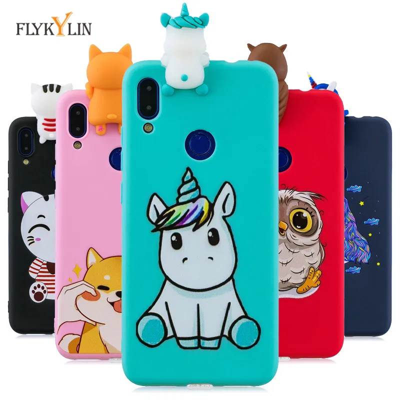 

Silicone case on for Xiaomi Redmi Note 7 Pro case For Coque Xiaomi Redmi Note 7 Note7 case 3D Unicorn Panda Soft TPU phone cases