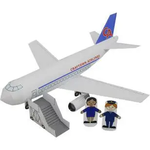 

3D Paper Model Parent-child DIY Airplane Paper Model Handmade Civil Airbus Aviation Passengers Collectibles Gift Educational Toy