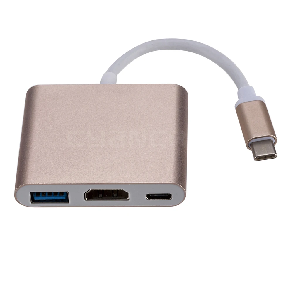 Type-C адаптер док-станция USB-C к HDMI 4K USB 3,0 type C PD2.0 зарядный кабель передачи данных видео конвертер для MacBook ноутбука телефона