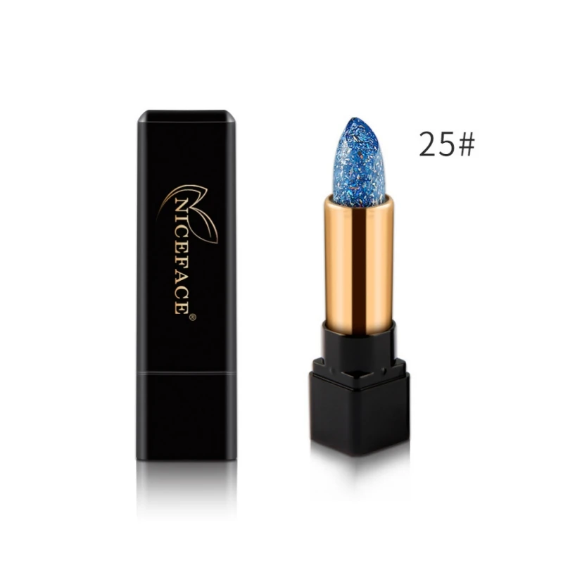 Diamond Temperature- Changed Lipstick Glitter Waterproof Shiny Moisturizer Long Lasting Lip Stick Beauty Cosmetic - Цвет: 5