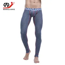 WJ, зимние теплые мужские кальсоны, хлопковое термобелье с принтом, мужское термобелье, кальсоны для мужчин, термобелье