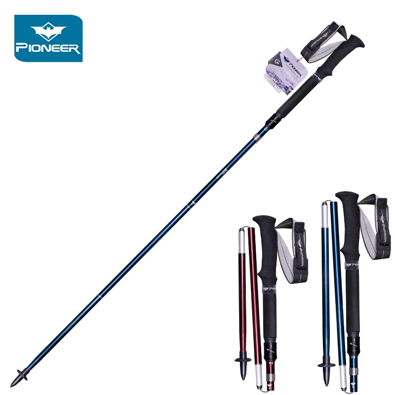 Pioneer Pole 2 шт. 5 секций складной Ультра светильник треккинг скандинавский
