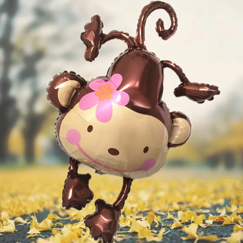 1 шт. 40 дюймов фольги Воздушные шары животных гигантская обезьяна в форме надувной шар на день рождения Детские игрушки на тему зоопарка тематические элементы джунгли воздушные шары