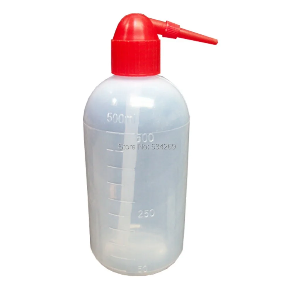 500ml Plastic Safety Wash Bottle with Red Mouth and Graduated for
