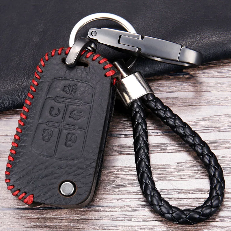 

Leather Key Case Cover 5 Buttons For Buick LaCrosse Regal Verano Chevrolet Cruze Camaro For Opel Vauxhall Keychain Free Ship Hot