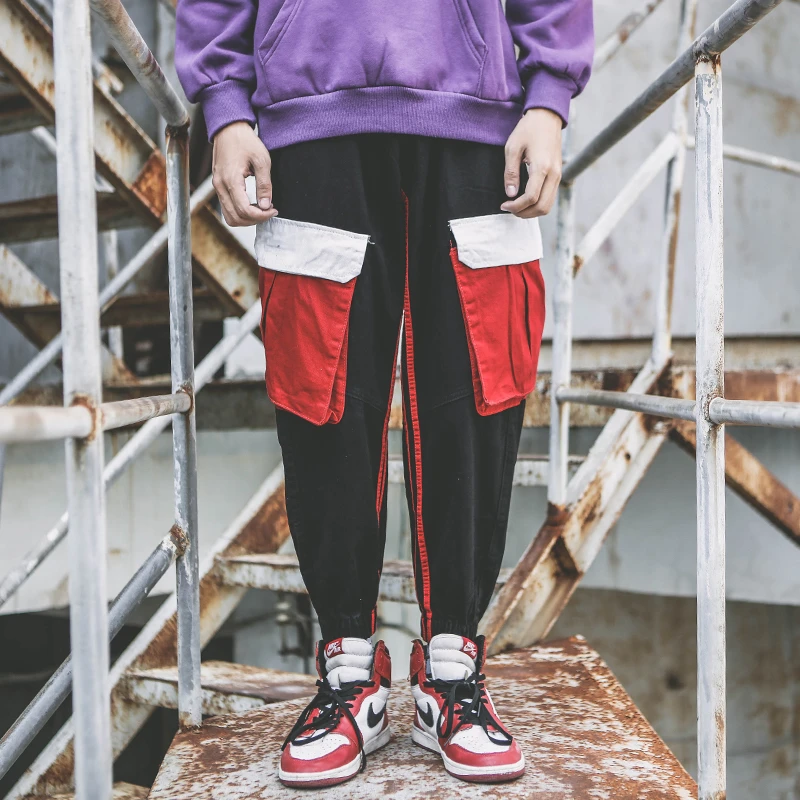 01 SharkPrint Joggers streetwear hip hop pants men