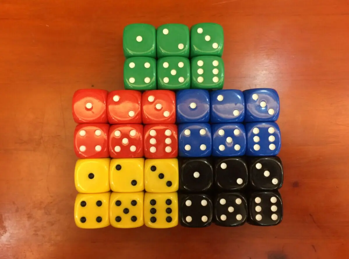 

22MM rounded a small number of color dice, dice, 22 old man special dice