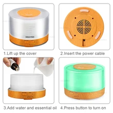 500ml Remote Control Aroma Essential Oil Ultrasonic Air Humidifier