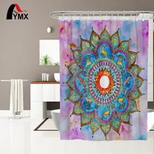 Indian Style Mandala Design Extra Wide Printed 100% Polyester Bathroom Waterproof Shower Curtain With 12 Hooks Indian Style Mandala Design Extra Wide Printed 100% Polyester Bathroom Waterproof Shower Curtain With 12 Hooks