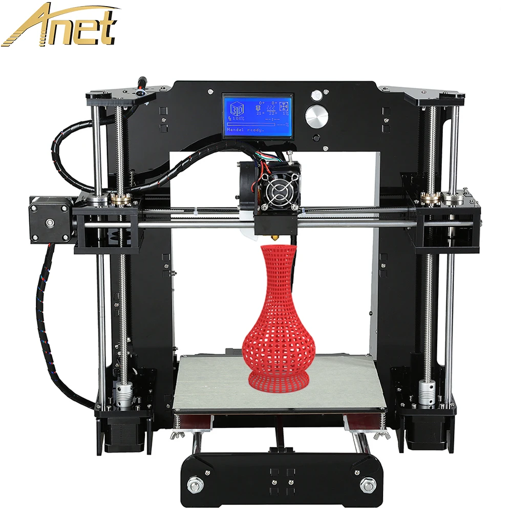 Easy Assemble lastest Large Printing Size Anet 3d printer upgrated Reprap Prusa i3 3D Printer Full Kit DIY With Free Filament