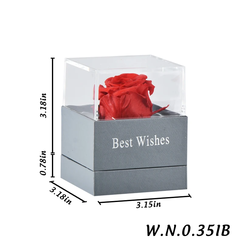 Искусственные цветы для украшения, красная вечная роза с качественной подарочной коробкой, можно положить кольцо на День святого Валентина, подарки на день рождения для женщин